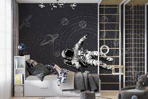 Fototapeta Astronauta unoszący się w przestrzeni kosmicznej, Fototapety Kosmos, Popularne Fototapety, w00712v5 - Tapeko.pl