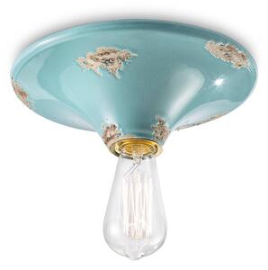 Ferroluce Vintage lampa sufitowa C134 turkusowa