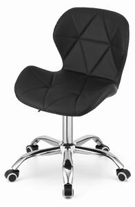 EMWOmeble Krzesło tapicerowane AVOLA 3544 Czarna ekoskóra 1szt