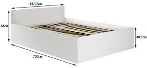 Nowoczesne łóżko z pojemnikiem 140x200 dąb sonoma - Tamlin 4X