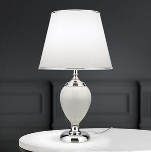 Orion Orion LA 4-1229 - Lampa stołowa OVUM 1xE27/40W/230V 48 cm ceramika biały/chrom OR0059