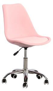 MebleMWM Krzesło obrotowe ART235C/ welur, różowy