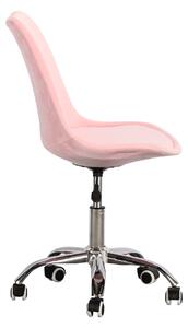 MebleMWM Krzesło obrotowe ART235C/ welur, różowy
