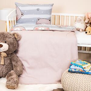 Bawełniana pościel dziecięca do łóżeczka Little bear, 100 x 135 cm, 40 x 60 cm