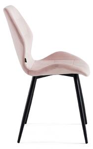 MebleMWM Krzesło tapicerowane różowe DC-6300 welur #39
