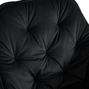 EMWOmeble Krzesło welurowe czarne BERRY