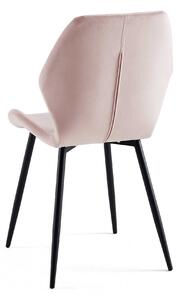 MebleMWM Krzesło tapicerowane różowe DC-6300 welur #39