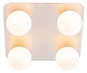 Zewnetrzna Nowoczesna łazienkowa lampa sufitowa stalowa kwadratowa 4-punktowa - Cederic Oswietlenie zewnetrzne