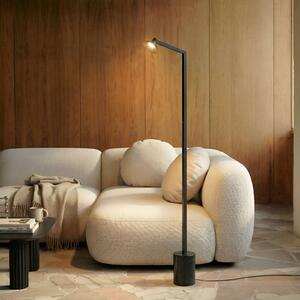 Lampa stojąca LED Steve Lucande, możliwość ściemniania, czarny, salon / jadalnia, metal, nowoczesny
