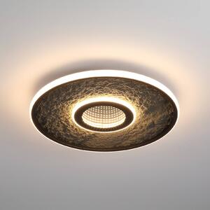 Searchlight Lampa sufitowa LED Lumadisc, możliwość ściemniania, czarny, salon / jadalnia, metal, nowoczesny