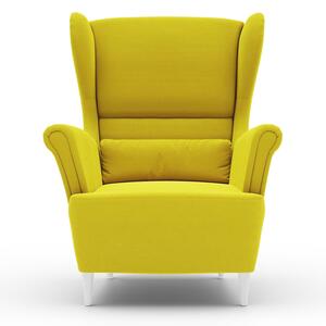 EMWOmeble Fotel uszak żółty CLASSIC / Tkanina Rico 10