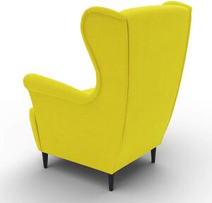 EMWOmeble Fotel uszak żółty CLASSIC / Tkanina Rico 10