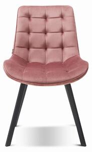 MebleMWM Krzesło tapicerowane DC-6030 | Welur | Różowy #44 | Outlet