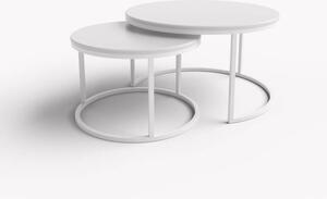 MebleMWM Zestaw 2 okrągłych stolików kawowych - kolor do wyboru