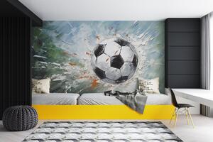 Fototapeta Malowanie piłki futbolowej, Fototapety Piłka Nożna, Popularne Fototapety, w08117 - Tapeko.pl