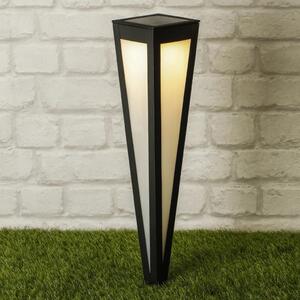 HI Ogrodowa lampka solarna słupek LED, 58 cm, czarna