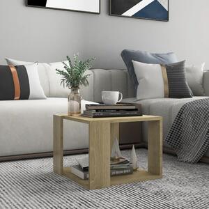 Stolik kawowy, dąb sonoma, 40x40x30 cm, materiał drewnopochodny