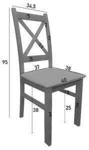 MebleMWM Drewniane krzesło do jadalni KRZYŻAK kolory do wyboru