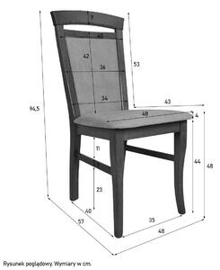 MebleMWM Drewniane krzesło do jadalni TOLEK kolory do wyboru