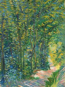 Reprodukcja A path in the woods, Vincent van Gogh