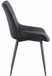 EMWOmeble Krzesło czarne welurowe ART835