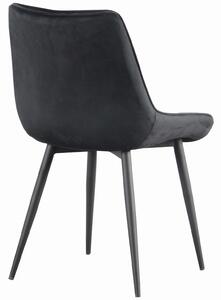 MebleMWM Krzesło welurowe czarne ART835