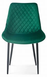 MebleMWM Krzesło tapicerowane zielone DC-6022 welur #56