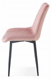 MebleMWM Krzesło tapicerowane DC-6022 różowy welur #44