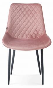 MebleMWM Krzesło tapicerowane DC-6022 różowy welur #44