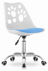 EMWOmeble Krzesło obrotowe PRINT 3741 biało-niebieski 1szt