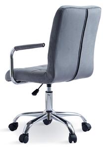MebleMWM Krzesło obrotowe welurowe HARIS (DC-6096H) / szare #21
