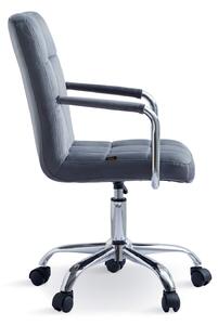 MebleMWM Krzesło obrotowe welurowe HARIS (DC-6096H) / szare #21