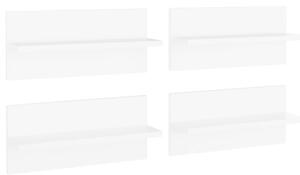 Półki ścienne, 4 szt., białe, 40x11,5x18 cm, płyta wiórowa
