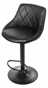 EMWOmeble Krzesło barowe KAST ▪️ 3432 ▪️ czarna ekoskóra / baza czarna