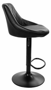 MebleMWM Krzesło barowe KAST ▪️ 3432 ▪️ czarna ekoskóra / baza czarna