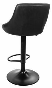 MebleMWM Krzesło barowe KAST ▪️ 3432 ▪️ czarna ekoskóra / baza czarna