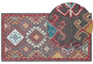 Tradycyjny dywan wełniany wzór orientalny 80 x 150 cm wielokolorowy Finike Beliani