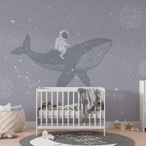 Fototapety Astronauta i magiczny wieloryb w kosmosie, Fototapety Morze i Plaża, w08298 : Uwalls.pl