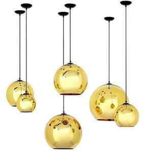 MebleMWM Lampa wisząca BOLLA UP GOLD 35 złota - szkło metalizowane