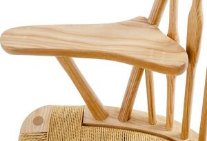 MebleMWM Fotel BOHO PAVO natural - drewno jesionowe, naturalne włókne