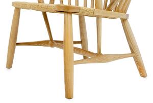 MebleMWM Fotel BOHO PAVO natural - drewno jesionowe, naturalne włókne