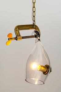 EMWOmeble Lampa wisząca VICE mosiądz - metal, szkło