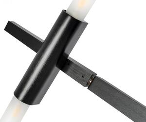 EMWOmeble Lampa wisząca CANDELABR 6 czarna - aluminium, szkło