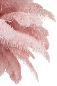EMWOmeble Lampa podłogowa TIFFANY 175 różowa mosiądz / naturalne pióra