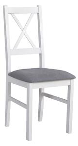 MebleMWM Krzesło drewniane NILO 10 | Biały | Tkanina 1B. SORO 90 | Szybka wysyłka