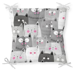 Poduszka na krzesło Minimalist Cushion Covers Gray Cats, 40x40 cm