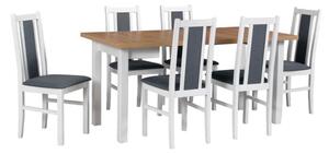 MebleMWM Zestaw stół i 6 krzeseł drewnianych MAX 8 + BOS 14
