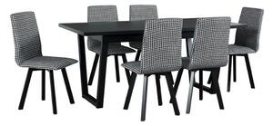 MebleMWM Zestaw stół i 6 krzeseł drewnianych IKON 2 + LUNA 2