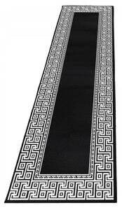 Dywan nowoczesny Parma czarno-kremowy 80 cm x 300 cm