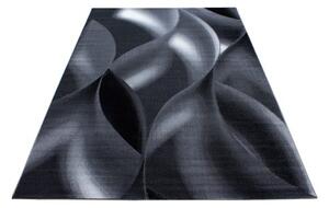 Dywan nowoczesny Plus wstęgi szaro-czarny 80 cm x 150 cm